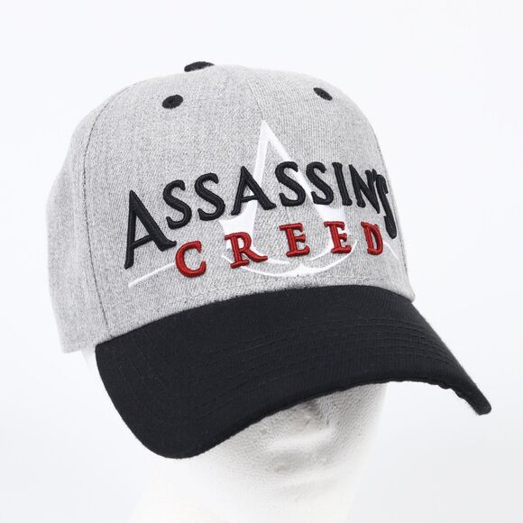 Assassin’s Creed Embroidered Logo Snapback Ball Cap Hat Gray Black 2016 - Picture 1 of 12